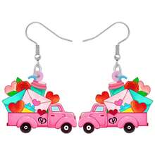 1 Pair Fashion Acrylic Christmas Tree Earrings Car Dangle Jewelry For Women Teens Girls Festival Party Gifts - Colorful - View 1