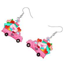 1 Pair Fashion Acrylic Christmas Tree Earrings Car Dangle Jewelry For Women Teens Girls Festival Party Gifts - Colorful - View 3