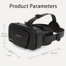 3d Vr 耳機 智慧型虛擬實境眼鏡 Vr 頭盔 適用於 Iphoneandroid 智慧型手機 帶控制器的手機鏡頭 雙筒望遠鏡 - 黑色 - 查看 10