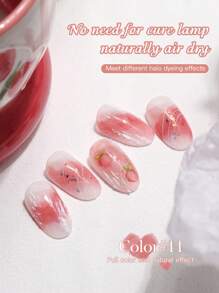 1入組15毫升開花凝膠指甲油,黃色美甲設計套裝,擴散效果美甲配件,水彩設計 - 黃色 - 查看 4