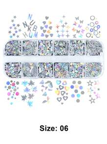 1 hộp Của Đen Và Màu hồng Thỏ Tim Váy rộng Kim sa Nghệ thuật làm Móng Đổ đầy Đồ trang trí DIY Nhựa epoxy UV Khuôn silicon Đổ đầy Pha lê Làm Thủ công Trang trí Phụ kiện - Nhiều màu - Xem 12