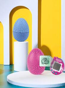 Máquina electrónica de juegos para mascotas, dispositivo portátil para criar animales, juguete de rompecabezas virtual para alimentación de animales,2 Pieza Huevos Mascota Virtual Juguete Digital Juego Led ,adecuado para niños y adultos - Rosa Fucsia - Ver 2