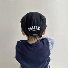 Baby Hat Spring/Autumn, Fashionable Forward Cap, Unisex Adjustable Newsboy Cap, Casual Beret, Baseball Cap For Clothing Matching - Black - View 11