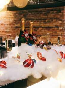 1 Bộ Tuyết Nhân Tạo Để Trang Trí Giáng Sinh, Tuyết Mô Phỏng Để Trang Trí Cây Giáng Sinh, DIY Đạo Cụ Trang Trí Tiệc Và Tụ Tập - Bông trắng - Xem 2