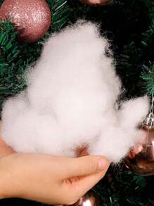 1 Bộ Tuyết Nhân Tạo Để Trang Trí Giáng Sinh, Tuyết Mô Phỏng Để Trang Trí Cây Giáng Sinh, DIY Đạo Cụ Trang Trí Tiệc Và Tụ Tập - Bông trắng - Xem 7