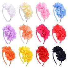 1pc Kids Plain Flower Headband, New Children's Party/Performance Floral Hair Hoop, Korean INS Rose Flower Headband Hair Accessories For Daily Use