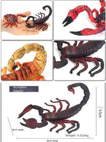 Pvc逼真蠍子模型,教育科學玩具裝飾昆蟲世界景觀,兒童禮品,便攜式 - 彩色 - 查看 2