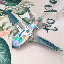 Juguetes de aviones para niños Juguetes de avión transparentes eléctricos con luces y música - Azul - Ver 5