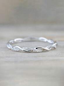 1 PC Elegant S925 Sterling Silver Cubic Zirconia Rings Wedding Jewelry For Women Fine Jewelry Valentine'S Day Gift Engagement Bridal Jewelry - 1# - View 19