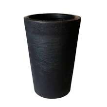 Vaso para Planta Coluna Redonda Grafiato em Polietileno Resistente com proteção Uv não desbota - Preto - Visão 1