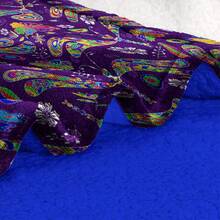 Coverlet With Shearling, Fleece Flannel Fabric With Shearling - Mauve Purple - View 4