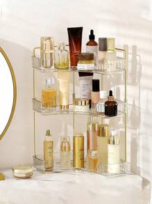 Corner Shelf Multifunctional Bathroom Cosmetic Desktop Storage Tray Kitchen Non-Drilling Storage Rack,For Holiday Beach, Bathroom Collection, Bedroom Collection, Large Capacity