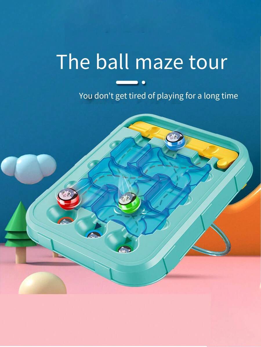 Desktop Toy Ball Game Maze Adventure Challenge Brain Thinking Exercise Gift - Multicolor - View 1