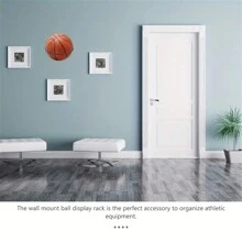 1入組掛牆式球類收納架-適用於籃球,足球,排球和橄欖球! - 黑色 - 查看 5