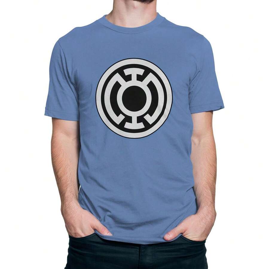 Blue Lantern Big Symbol Blue T-Shirt - 藍色 - 查看 1