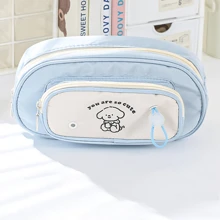 1 件可愛大容量鉛筆盒:適合辦公室、學校和家庭 - 適合所有人! - 藍色 - 查看 5