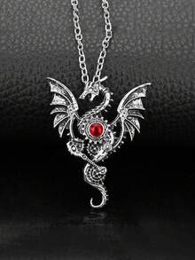 1件男士创意个性化龙形项链 - 龍項鍊 - 查看 1