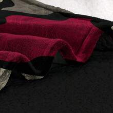 Coverlet With Shearling, Fleece Flannel Fabric With Shearling - Mocha Brown - View 3