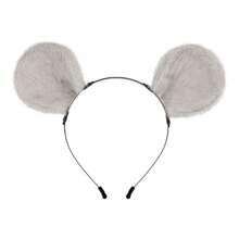 1pc Mouse Ear Cosplay Accessory, Party Decoration- Grey Ears - Grey - View 1