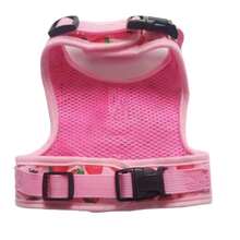 1件多色聚酯纖維透氣背心,配有可愛的貓胸帶,適合遛貓 - 粉色 - 查看 4