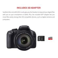 SANDISK SanDisk Ultra MicroSD With SD Adapter, U1 C10 A1 V10 Memory Card TF Flash Card 128GB 256GB 512GB 1TB 1.5TB 64GB 32GB 16GB, High Speed Micro SD Card Mini SD Card For Phone Camera Monitor Drone