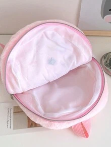 Cartoon Cute Plush Unicorn Backpack - Pink - View 7
