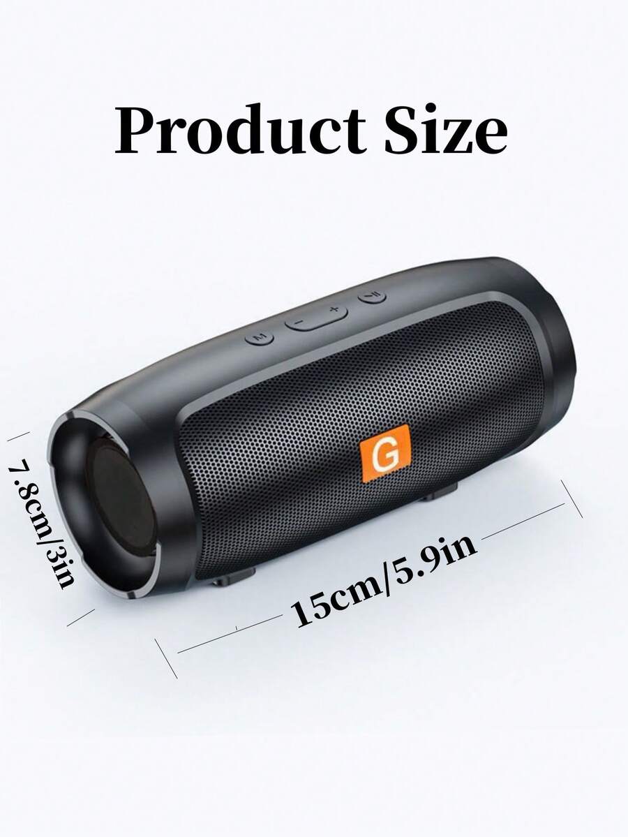 1 Pc Black Outdoor DualChannel Subwoofer Wireless Speaker Wireless