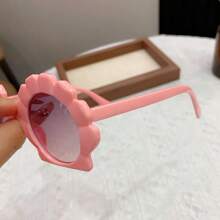 1pc Kids' Flower Pattern Plastic Frame Fashion Glasses Suitable For Daily Use - Pink - View 4
