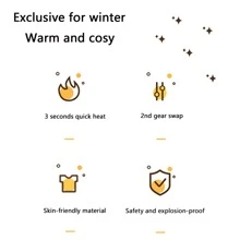 Rechargeable Wing Hand Warmer, Portable Hand Warmer, With Mini Photo Frame, Dual Temperature Adjustment Settings, Handheld Rechargeable Hand Warmer, Gift For Girls, 2 Low And High Temperature Settings, Type-C Charging - Baby Pink - View 3