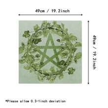 1 件绿树叶、星星、月亮和花朵装饰祭坛布用于读卡 - 彩色 - 查看 4