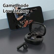 F20無線耳機透明蓋數字顯示屏新私人模型無線運動耳機2024年全新TWS防水入耳式高保真立體聲無線耳塞：運動生活耳機，兼容iPhone，Android，iOS和更多！新款式無線耳機觸控耳機運動入耳式耳機具有雙高清麥克風 - Black - 查看 5