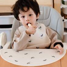 兒童矽膠餐墊,嬰兒卡通圖案餐墊,防滑保溫廚房桌墊,易於清潔,可摺疊 - 鯨魚 - 查看 4