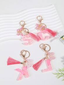 1 Miếng Quý cô Mới Lung linh Long lanh Chữ cái Móc chìa khóa Với Pha lê & Nhựa Lá thư Sọc Mặt dây chuyền con bướm , Qủa tặng Đối với Mẹ , Bạn , Bạn cùng lớp , , Người yêu , Túi quyến rũ Vòng treo chìa khóa Đồ trang trí - Hồng - Xem 2
