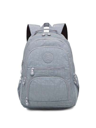 Mochila de náilon repelente de água de grande capacidade simples e leve bolsa de computador bolsa escolar de estudante