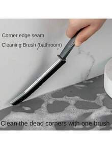 1只家用多功能清潔刷,適用於角落、縫隙、水槽、窗戶和凹槽 - 黑色 - 查看 1