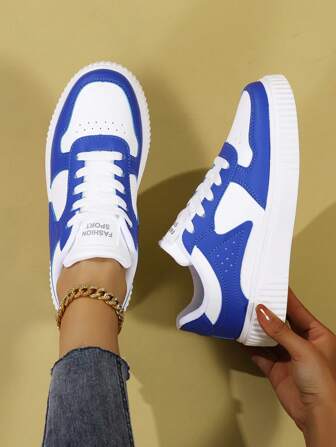 Ladies' Comfortable, Breathable, Slip-Resistant And Lightweight Sports Sneakers In Royal Blue