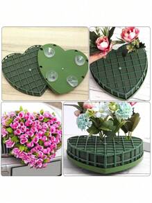 1入新娘泡泥帶吸盤用於婚車裝飾,方形、心形、v形泥板可選 - 愛心 - 查看 3