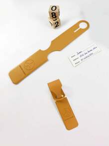 1張機票登機證,手提箱掛卡,航運登機皮革pu行李牌,旅行行李牌,時尚飛機圖案行李牌,旅行便攜式行李牌,適用於行李、手提箱、旅行證件存儲 - 黃色 - 查看 4