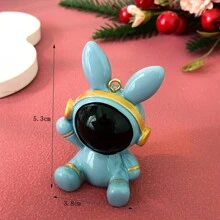 1pc/Pack Cartoon Resin Ombre Keychain Cute Bull Dog, Astronaut, Dragon Diy Keyring Car, Bag Pendant Accessory - Multicolor - View 7