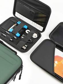 11-13 英寸硬壳保护套，适用于 iPad 或笔记本电脑、多功能电缆整理器和平板电脑保护器 - 綠色 - 查看 6