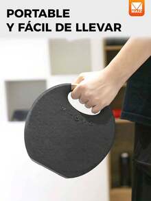 BOCINA BLUETOOTH PORTATIL CON DISEÑO CIRCULAR - Negro - Ver 2