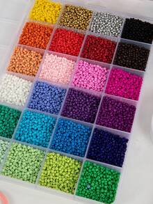 5入組盒裝約20000粒/24色米珠diy珠寶製作套件,適用於初學者 - 盒裝米珠 - 查看 7