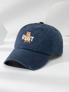 1個男女春秋季戶外休閒個性化防曬可調節棒球帽,適合日常穿著 - 藏蓝色 - 查看 2