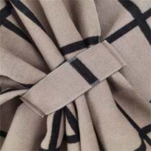 Chal, bufanda, poncho, ruana, capa, cárdigan de mujer para otoño e invierno - Caqui - Ver 6