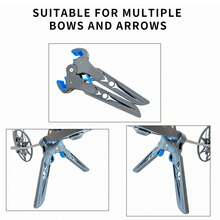 Archery Bow Stand, Bow Feet,Folding Portable Compound Bow Limb Clamp Kick Stand Holder Legs Rack Bracket For Archery Target Shooting - Black - View 7