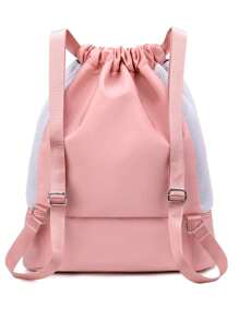 Mochila Saco Esportiva Impermeável Academia Divisor para Sapato - Roxo - Visão 4