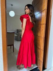 Women Dresses - Red - View 2
