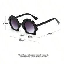 1pc Kids' Flower Pattern Plastic Frame Fashion Glasses Suitable For Daily Use - Pink - View 2