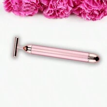 Beauty Massager For Face And Neck, Facial Beauty Massage Vibrating Roller, Therapy-For-Face And Neck, Skin Care Tool Husehold Face Care Machine For Women Suitable For Home Or Travel Use - Pink - View 4