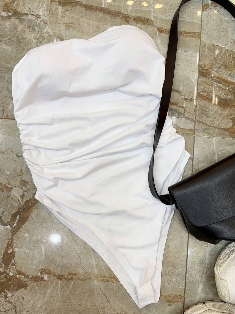 Women Bodysuits - 白色 - 查看 1